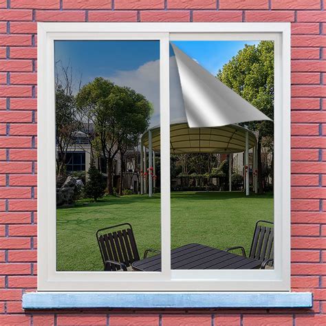 43 inch Silver Privacy Window Film One Way Daytime Mirror Tint ...