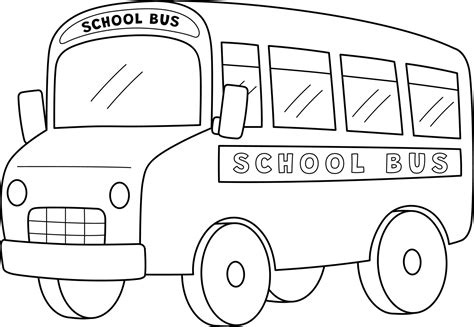 100th Day Of School Bus Isolated Coloring Page 14329674 Vector Art at ...