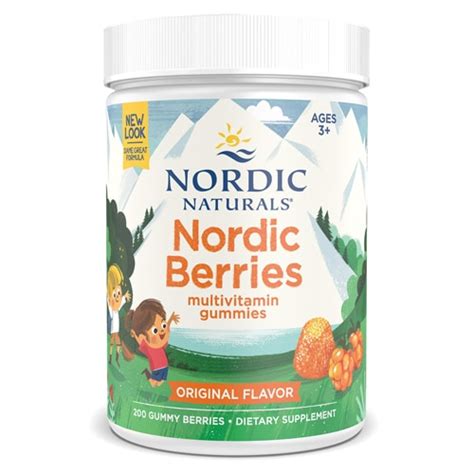 Nordic Naturals Nordic Berries Multivitamin Gummies for Adults & Kids ...