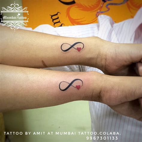 Couples Matching Infinity Tattoos