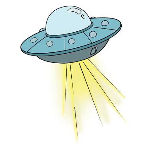 How to Draw a UFO - Really Easy Drawing Tutorial | Ufo art, Spaceship ...