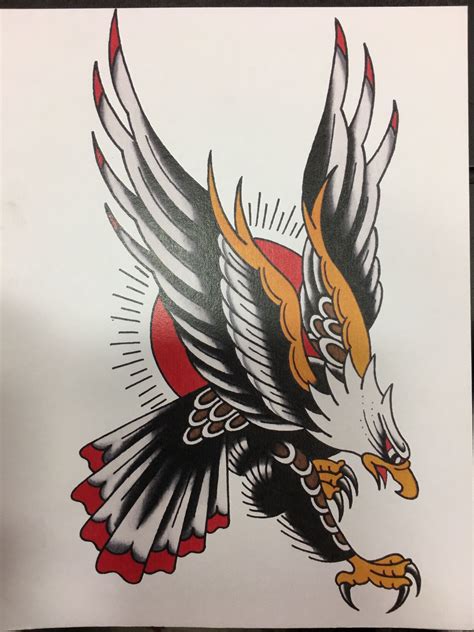 Neo Trad Eagle Tattoo