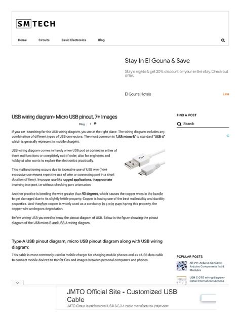 USB Wiring Diagram - Micro USB Pinout, 7+ Images - SM Tech | PDF