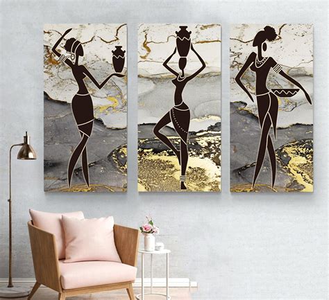 African Women Canvas Art, African Girl Wall Art, Ethnic Art Canvas ...