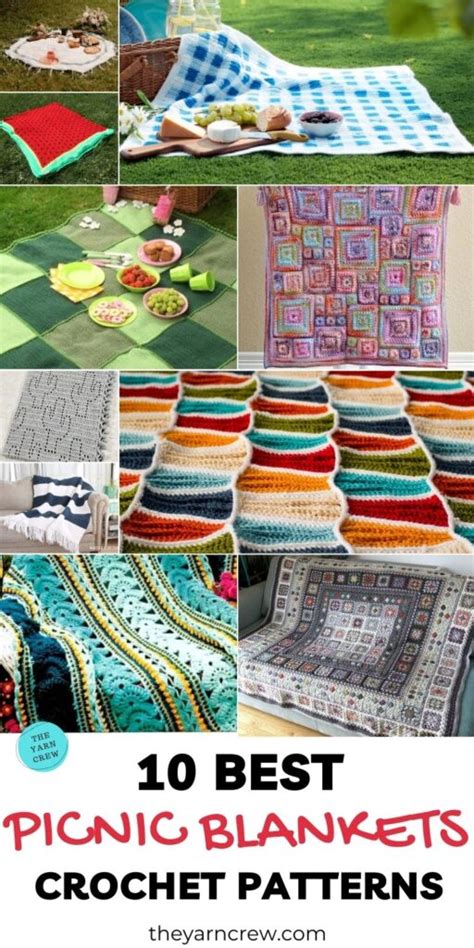 10 Best Crochet Picnic Blanket Patterns For Family Outing - The Yarn Crew