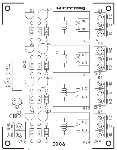 4 Channel Relay Board - Electronics-Lab.com