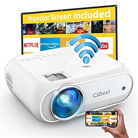 Cibest WiFi Projector Native 1080p, 8000L Movie Projector with High ...