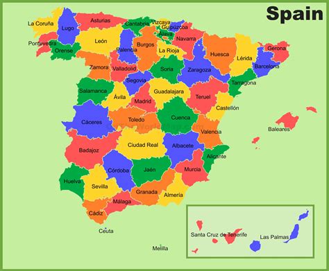 Spain provinces map