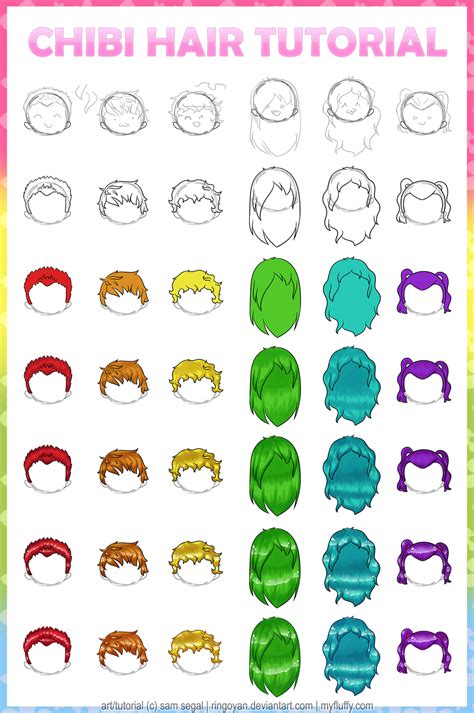 Tutorial: Chibi/Anime Hair by RingoYan on DeviantArt