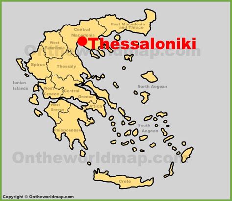 Thessaloniki location on the Greece map - Ontheworldmap.com