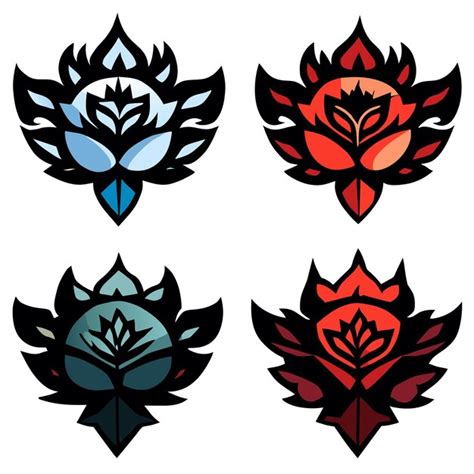 Premium Vector | Elegant garden symbol elements