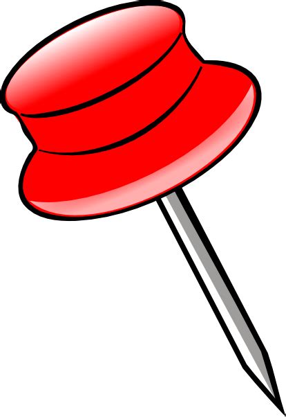 Red push pin clipart free download on png – Clipartix