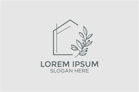 Premium Vector | Minimalist style home decor logo design