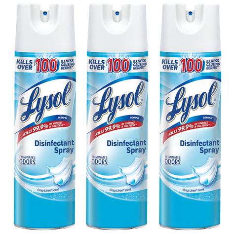 Lysol Disinfectant Spray, Crisp Linen, 19oz - Walmart.com