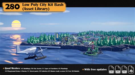 Low Poly City Asset Library Kitbash - Finished Projects - Blender ...