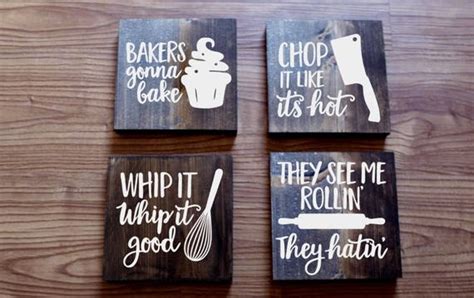 set of 4 funny kitchen signs kitchen signs farmhouse sign