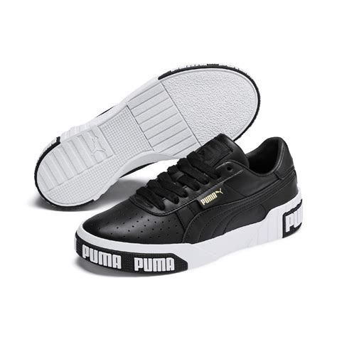 PUMA Women's Cali Bold Puma Black/Metallic Gold Sneakers 37081103 ...