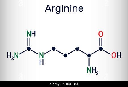 Arginine amino acid. Chemical molecular formula Arginine amino acid ...