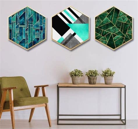 hexagon wall art paint - Sheena Orosco