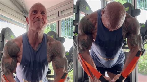 The Rock Shares 'Very Productive' and 'Kick Ass' Chest Day Workout ...