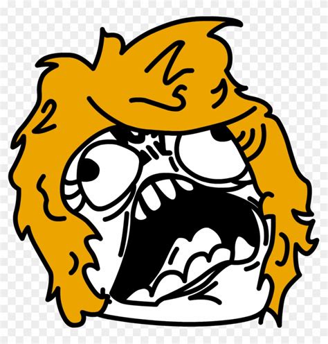 Screaming - Angry Girl Face Meme - Free Transparent PNG Clipart Images ...