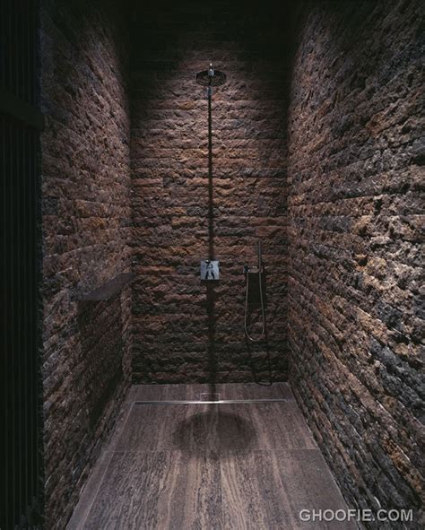 Stacked Stone Wall Bathroom Design - Interior Design Ideas