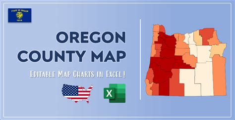 Oregon County Map and Population List in Excel