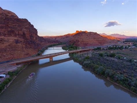 Colorado River Aerial View, Moab, Utah, USA Stock Photo - Image of ...