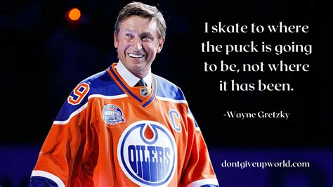 Quote on puck by Wayne Gretzky - Dont Give Up World