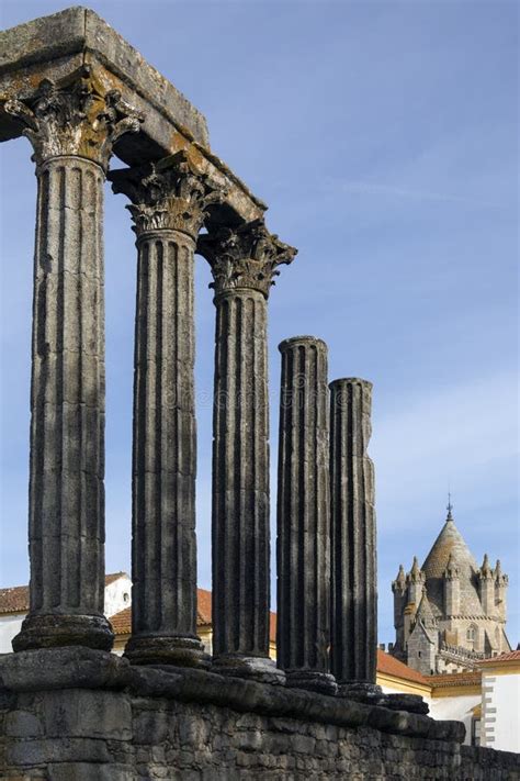 Roman Temple - Evora - Portugal Stock Photo - Image of tourism ...