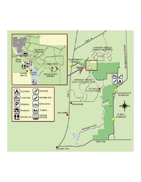 Rainbow Springs State Park Map - 19158 SW 81st Pl Rd Dunnellon Florida ...