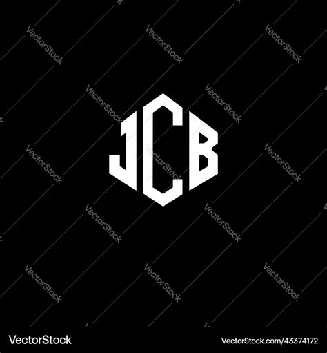 Jcb letter logo design with polygon shape Vector Image