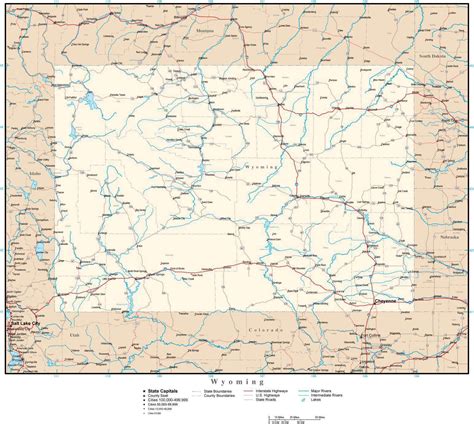 Map Of Wyoming Cities