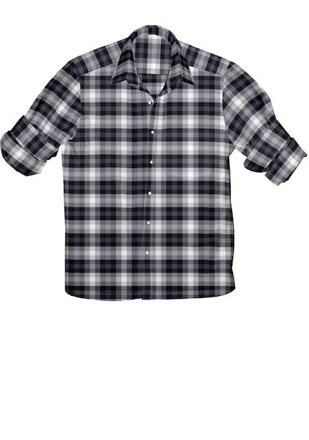 Premium Photo | A black and white plaid shirt with a black and white ...