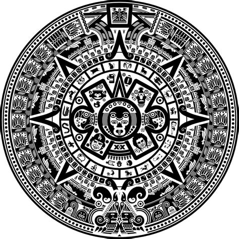 Aztec Calendar Drawing at GetDrawings.com | Free for personal use Aztec ...