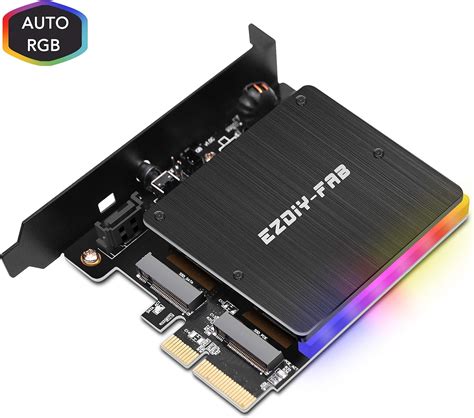 EZDIY-FAB Dual M.2 Adapter per SATA e PCIE NVMe SSD con Dissipatore di ...