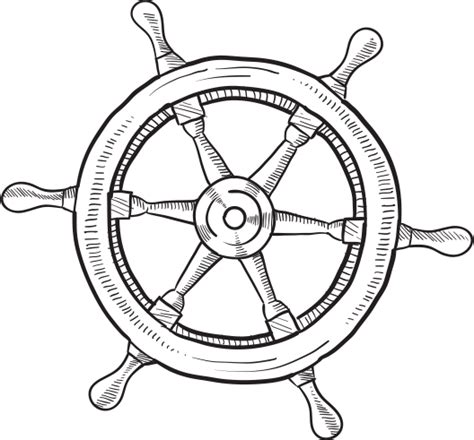 Ships Wheel Drawing at GetDrawings | Free download