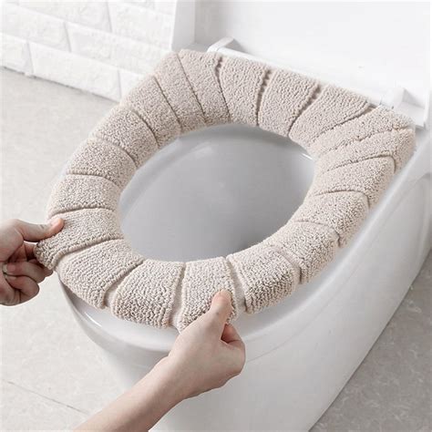 Winter Comfortable Soft Heated Washable Toilet Seat Cover Set Kids ...