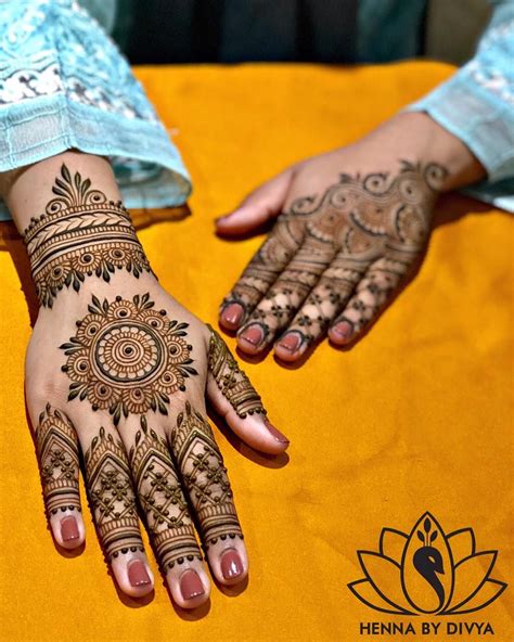 Structured Minimalist Bridal Mehndi Designs - Minimalist Bridal Mehndi ...