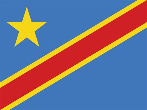 Free vector flag of Congo