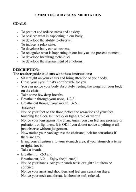 3 minutes body scan meditation