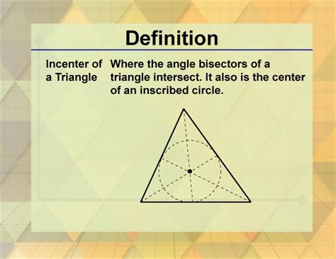 Definition--Triangle Concepts--Incenter of a Triangle | Media4Math