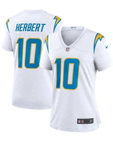 Nike Satin Justin Herbert White Los Angeles Chargers Game Jersey - Lyst