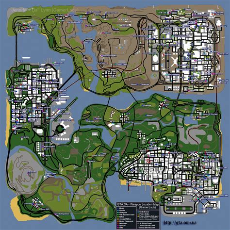 Карты в GTA: San Andreas — GTA.com.ua