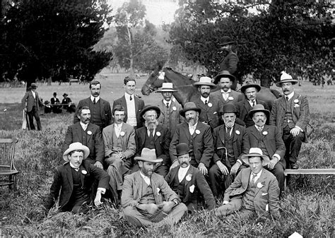 Negative - Portrait of Officials, Heathcote, Victoria, circa 1905