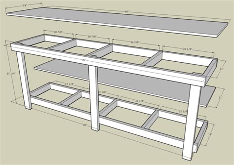 Woodwork Garage Workbench Plans 2x4 PDF Plans