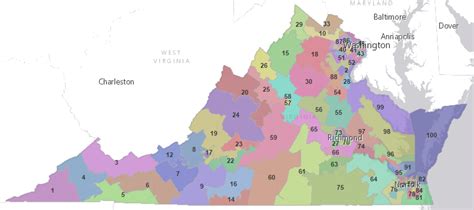 Map Of Virginia House Of Delegates Districts | Draw A Topographic Map