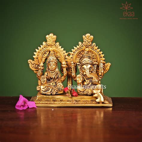 Brass Lakshmi Ganesh Pooja Idols – Ekaa Handicrafts