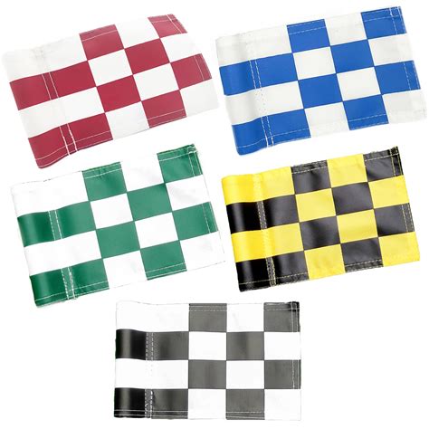 5 PCS Golf Flag Putting Green Flag Checkered Golf Flags with Tube ...