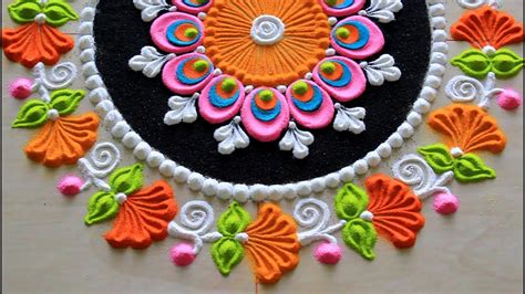 Krishna janmashtami special rangoli designs with colours l Krishna ...